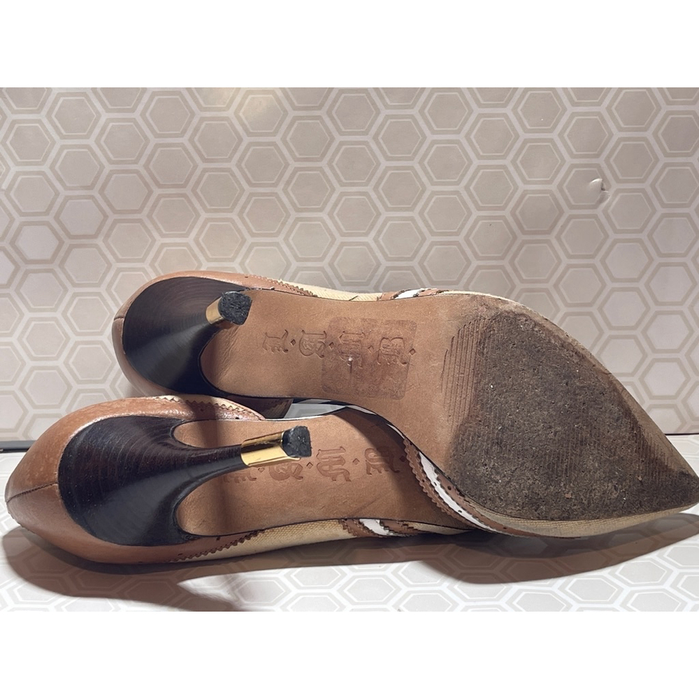 Women's L.A.M.B. Heels Beige & Brown size 9 - Picture 8 of 11